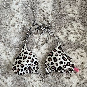 Leopard print bikini top